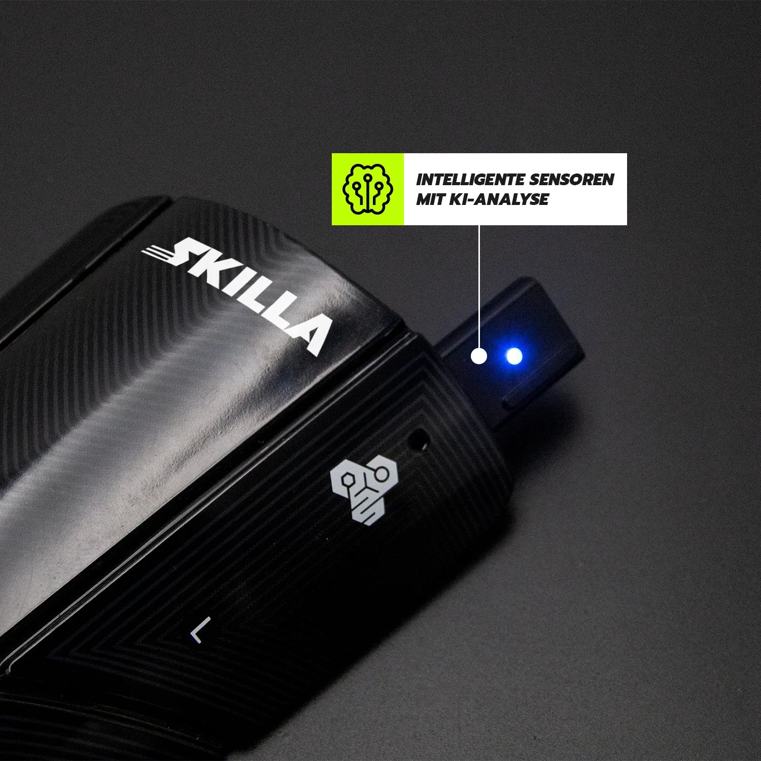 SKILLA Smart Shin Guards mit intelligente Sensoren, für die KI-Analyse